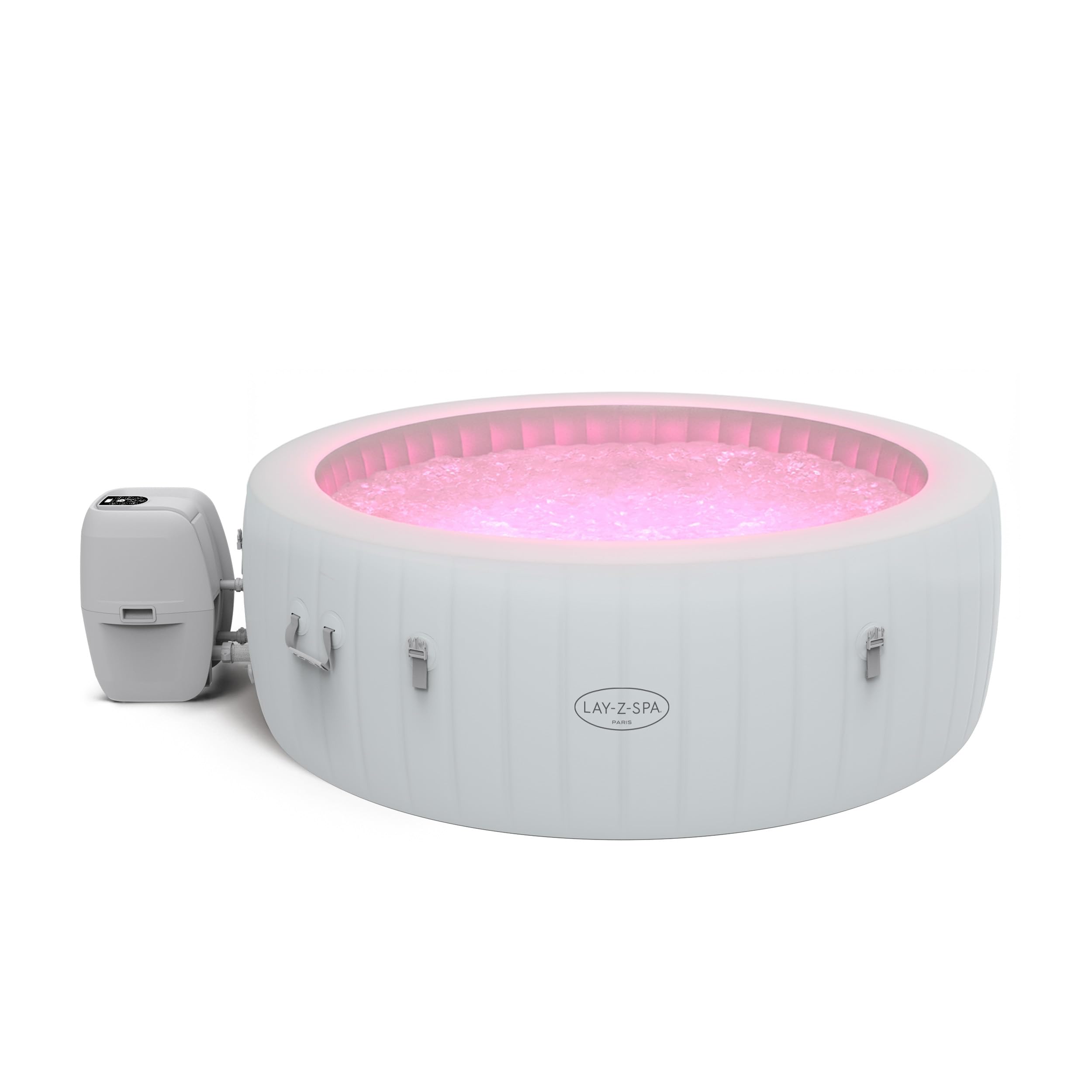 Lay-Z-Spa Paris Round Hot Tub, 4-6 Person | Energy-Saving Inflatable Hot Tub, 14