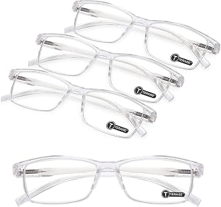 TERAISE Blue Light Anti-Light Reading Glasses, Comfortable Lightweight Reading Glasses for Men and Women, Sturdy Men Computer Readers Including Glasses Case (3.5X)
