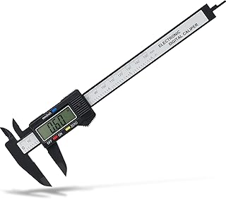 Digital Vernier Caliper, Adoric 6 Inch/150mm Calipers Measuring Tool | Electronic micrometer caliper with large LCD screen, auto-off, inch/mm conversion, spare battery, for household and DIY use