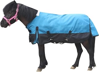 Gallopoff 1200D Mini Horse/Pony Blanket 0g No-Fill Waterproof Turnout Sheet | 1200D Ripstop Outer, Waterproof Breathable Shell, Smooth Lining, Keep Dry in Rain/Mud, Fits Foals/Weanlings/Yearlings/Donkeys