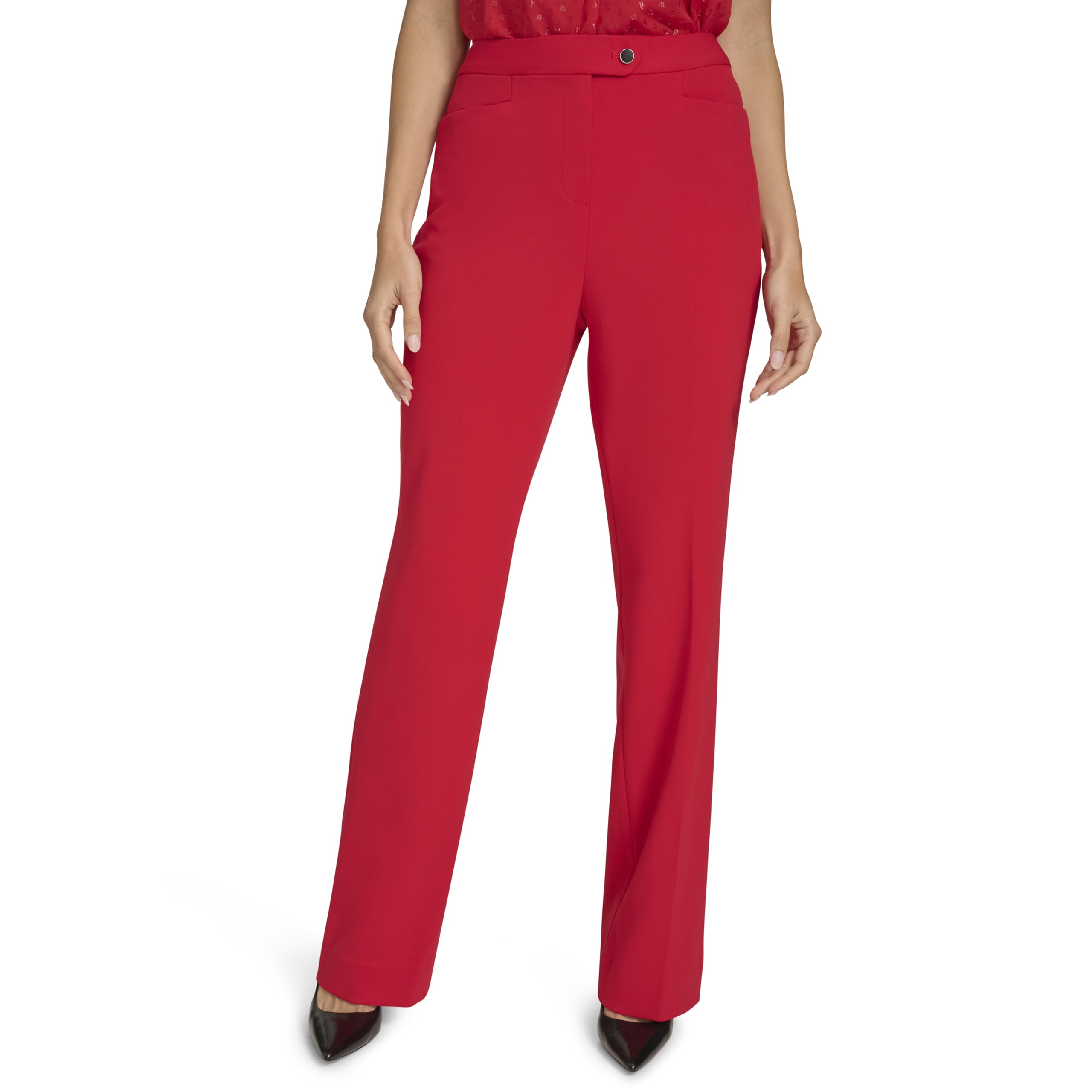 Calvin Klein Women's Straight Leg Lux Business Pant (Standard & Petite) Blazer