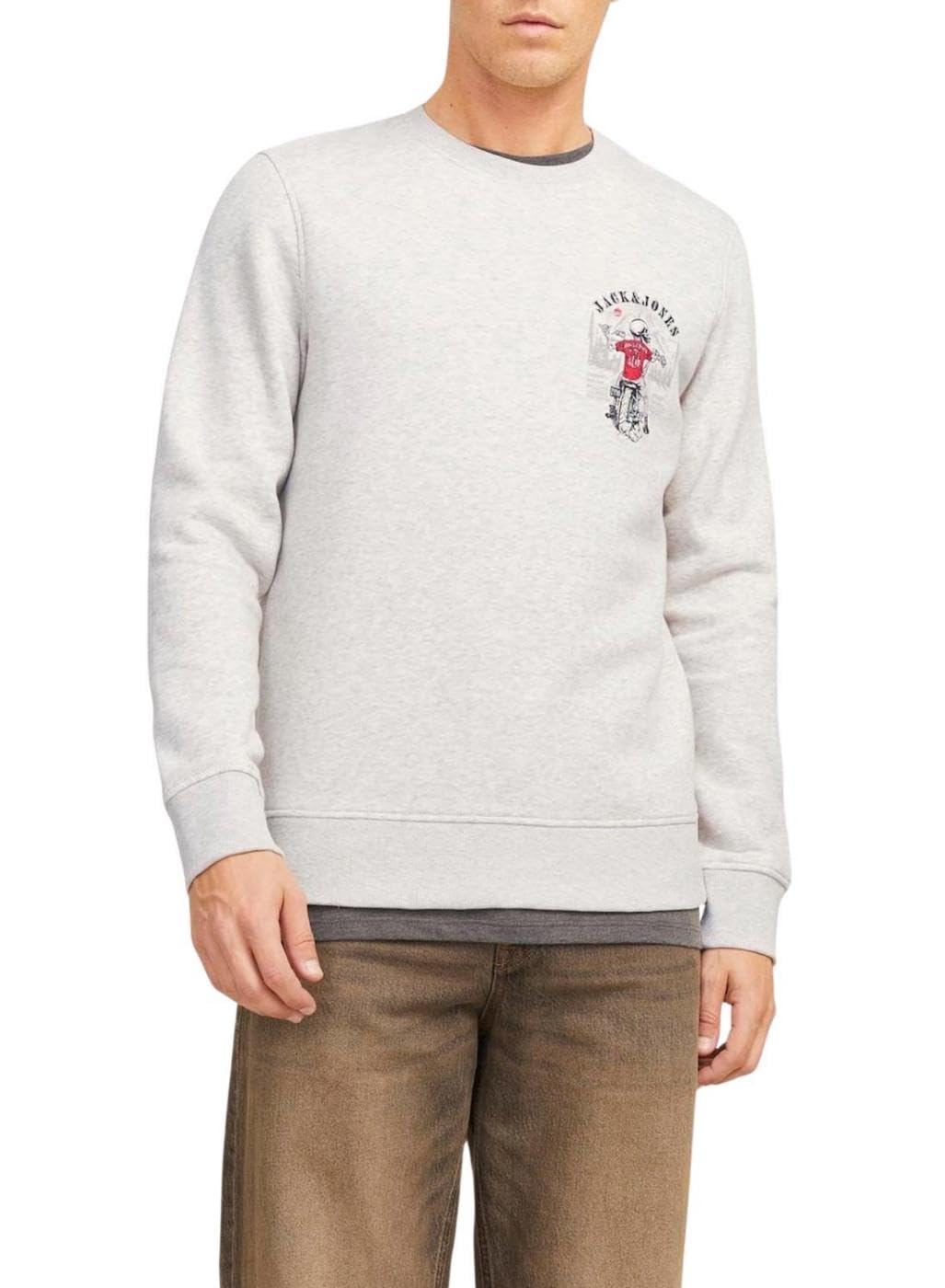 JACK & JONES Jjskull Rock Sweat Crew Neck Men's Tracksuit Top (Pack of 1)