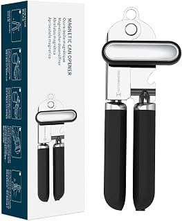 KITCHENDAO Can Opener Manual, 2nd Generation Blade, Handheld Can Tin Opener with Magnet, Super Sharp Cutting Wheel for Smooth Edge Cut, Soft Grip,Oversized Knob for Seniors & Arthritis, Easy to Use