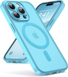 Oududianzi - Magnetic Cover for iPhone 14 Pro Magsafe Case, Lightblue