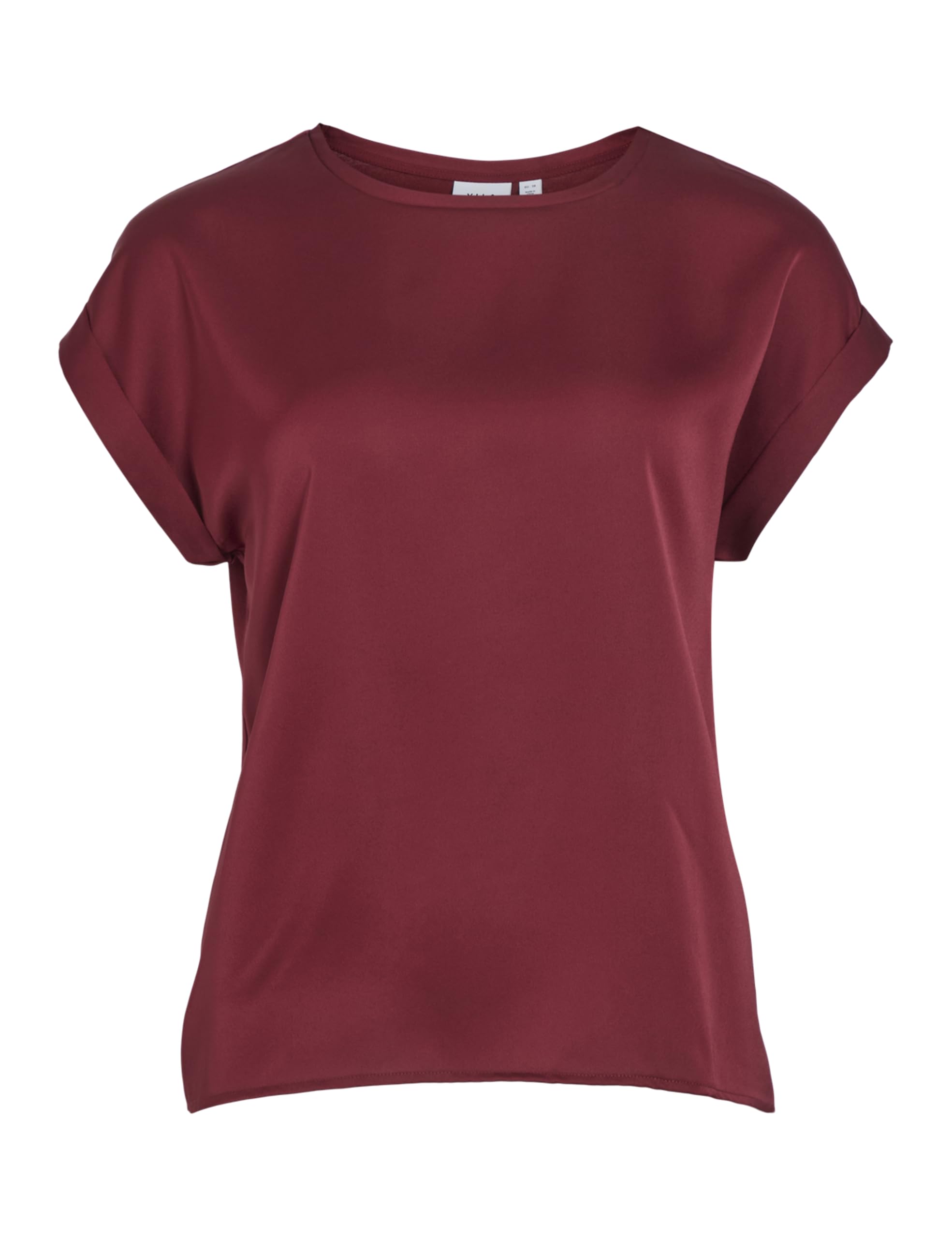 Vila Women's Viellette S/S Satin Top/Su - Noos T-Shirt