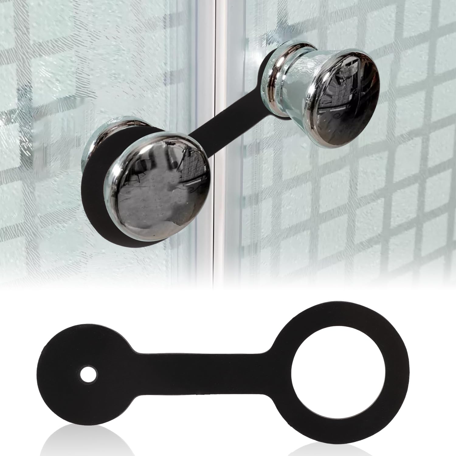 2pcs RV Shower Door Travel Latch Strap, Silicone RV Shower Door Lock Strap Campe