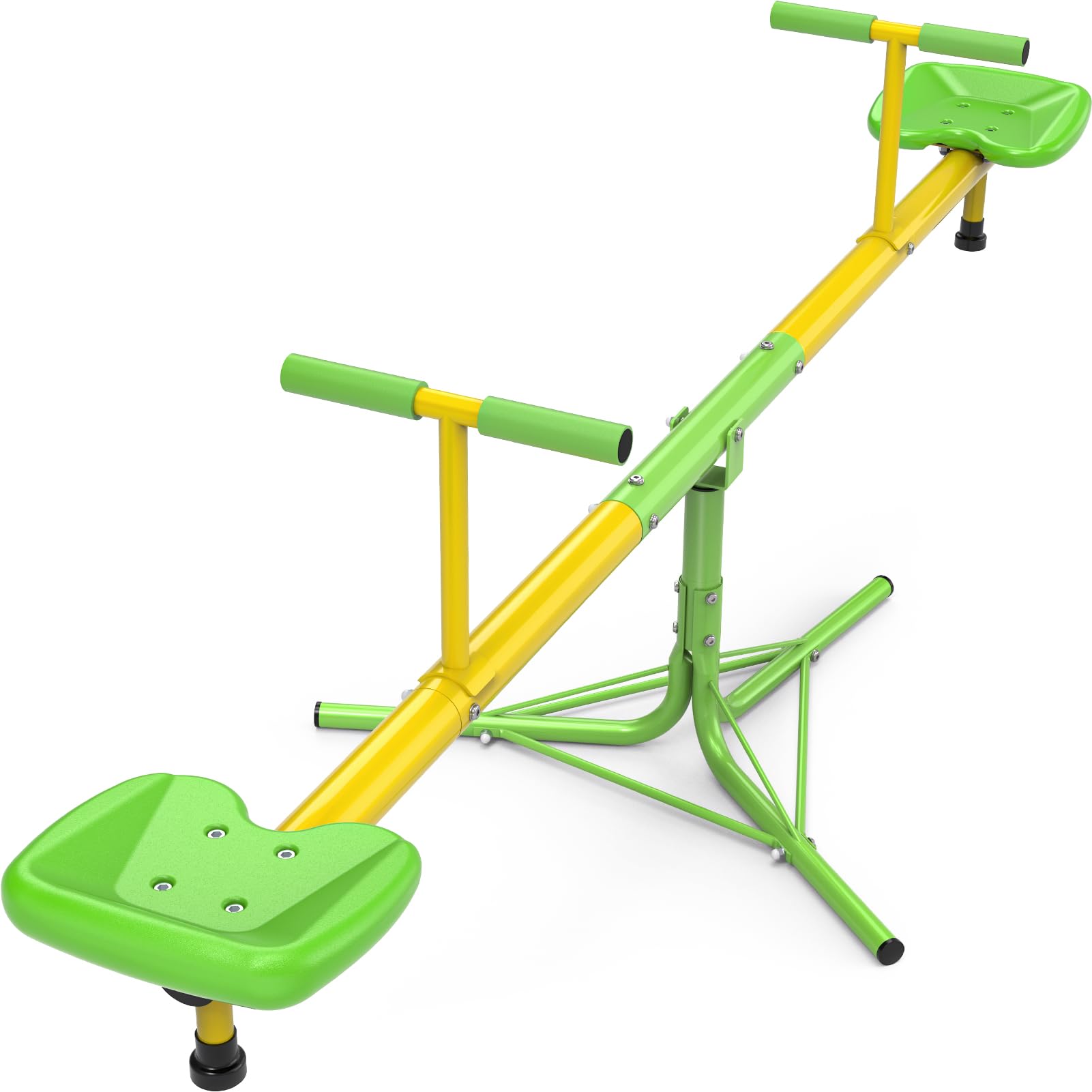 Amictoy Teeter Totter for Kids, 360° Spinning Seesaw, 100 lb Seat | Triangular c