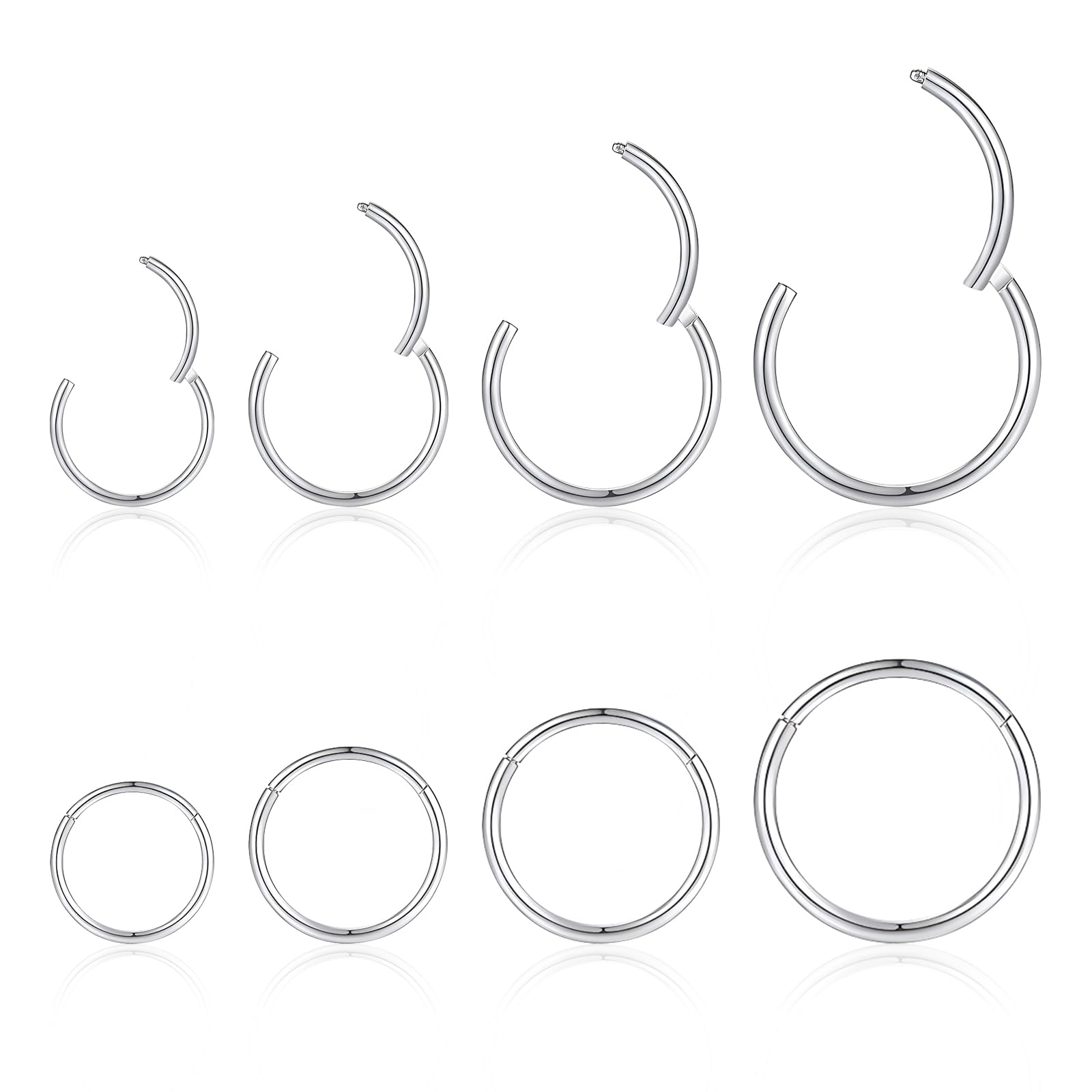 jagosen Black Gold Silver Nose Ring Hoop 18g Titanium Thin Small Nose Septum Rin