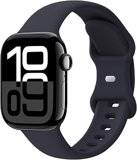 Sport Band Compatible with Apple Watch 49mm 46mm 45mm 44mm 42mm 41mm 40mm 38mm Women Men, Replacement Soft Silicone Sport Strap Wristbands for iWatch Series 11/10/9/8/7/6/5/4/3/2/1 Ultra SE