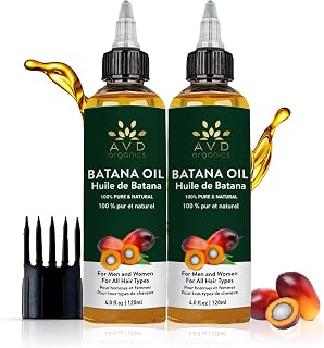 AVD Organics Dr. Sebi Batana Oil for Hair | 120ml (Pack of 2) | 100% Unrefined from Honduras | Nourishing, Strength & Volumizing | Made for All Hair Types (4 fl oz)