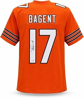 Tyson Bagent Autographed Orange Football Jersey Beckett BAS QR Stock #265949