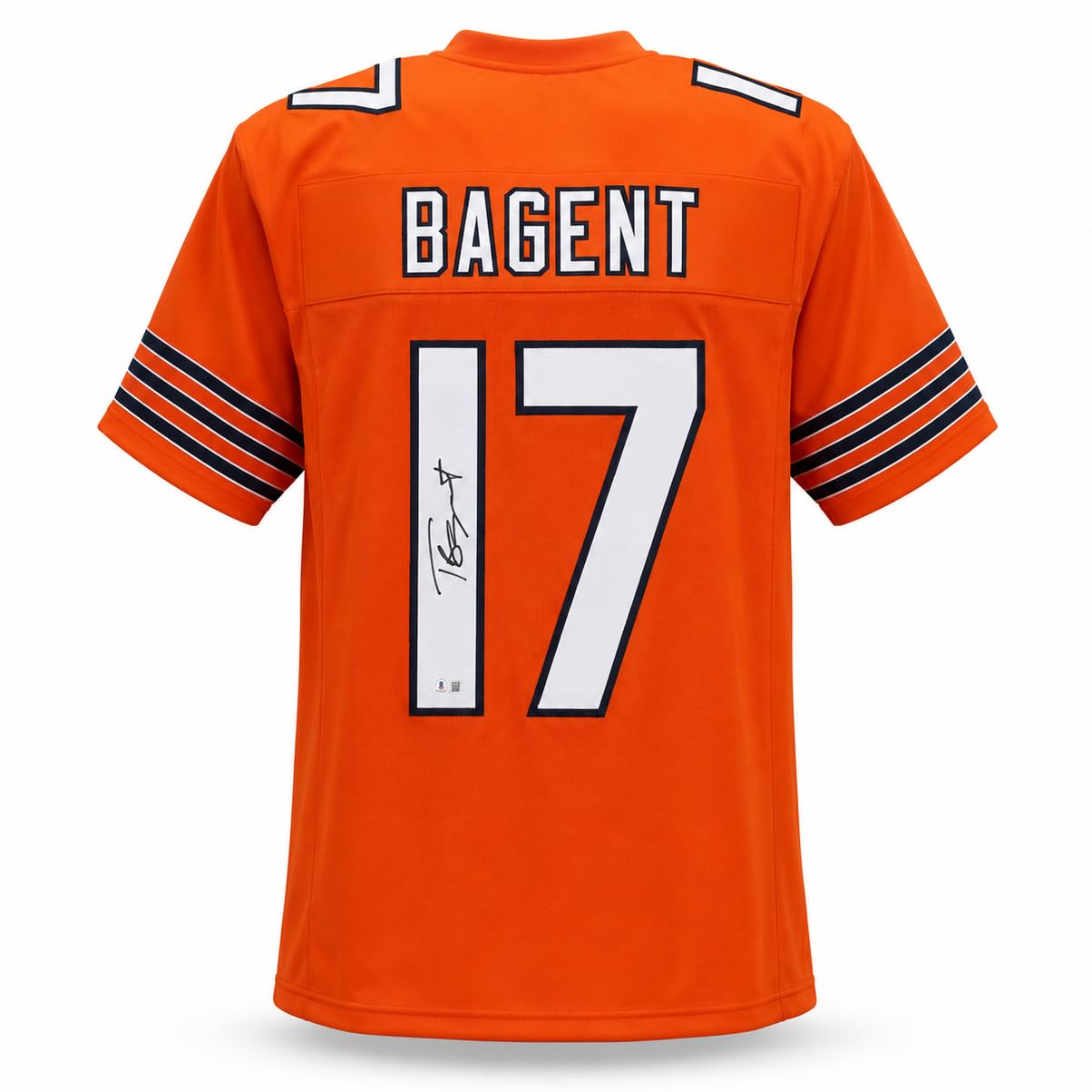Tyson Bagent Autographed Orange Football Jersey Beckett BAS QR Stock #265949