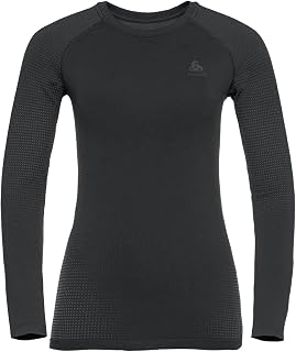 Odlo Thermounterwäsche Damen Performance Warm I Funktionsshirt Langarm I Warme Skiunterwäsche T-Shirt for Girls and Girls