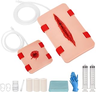 Simedutech Wearable Bullet & Laceration Wound Packing Training Kit | Stop the Bleeding Training Kit for Wound Dressing Training