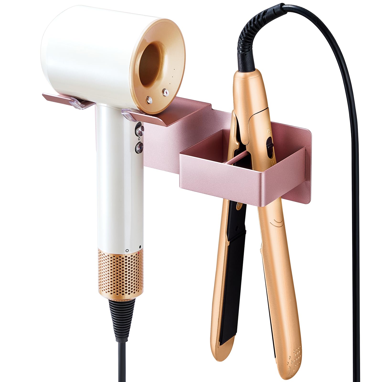 Hair Dryer Holder Wall No Drilling Straightener Holder Hair Dryer Holder, Metal 