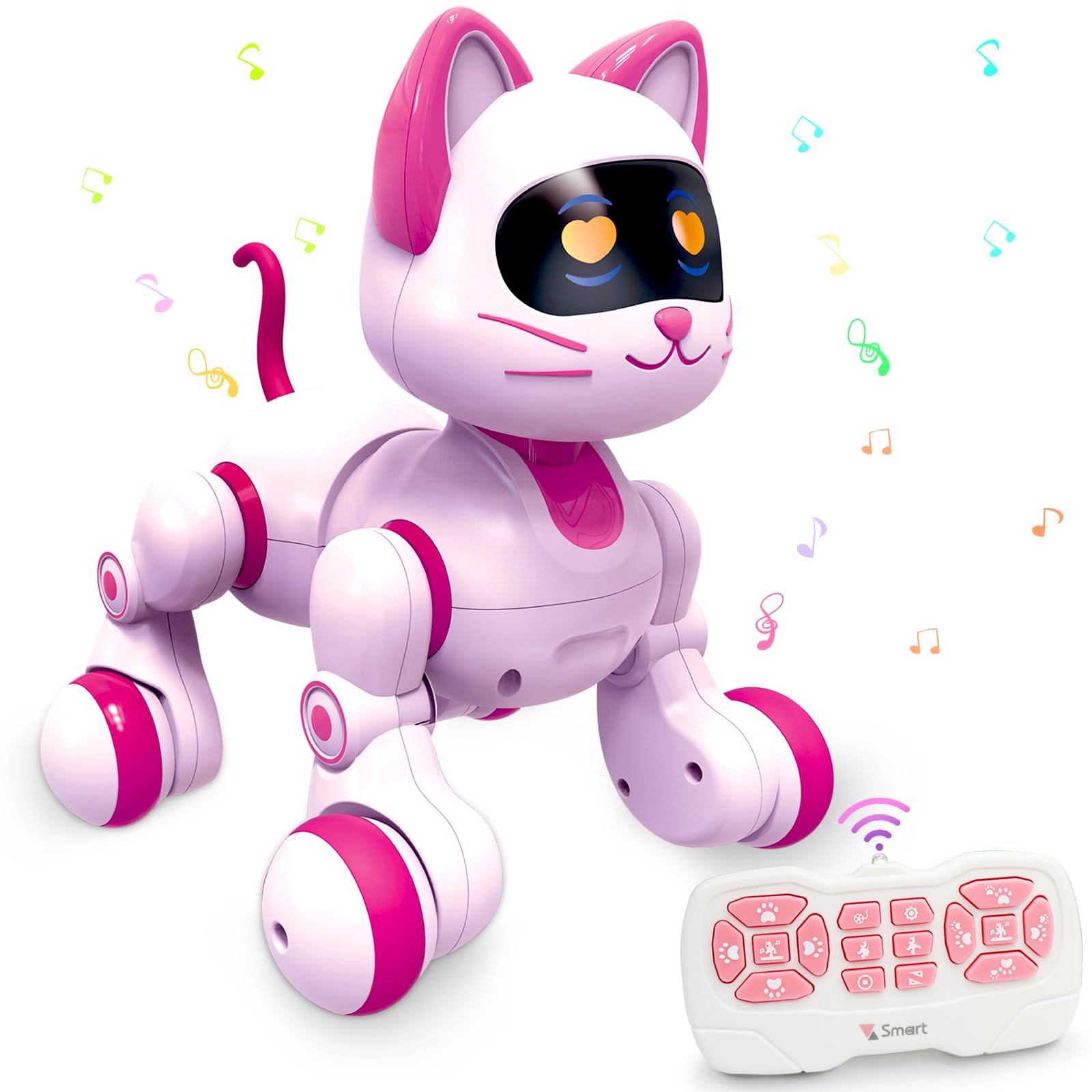 Ysityum Remote Control Robot Cat Toy - RC Robotic Cat for Kids, Interactive Prog