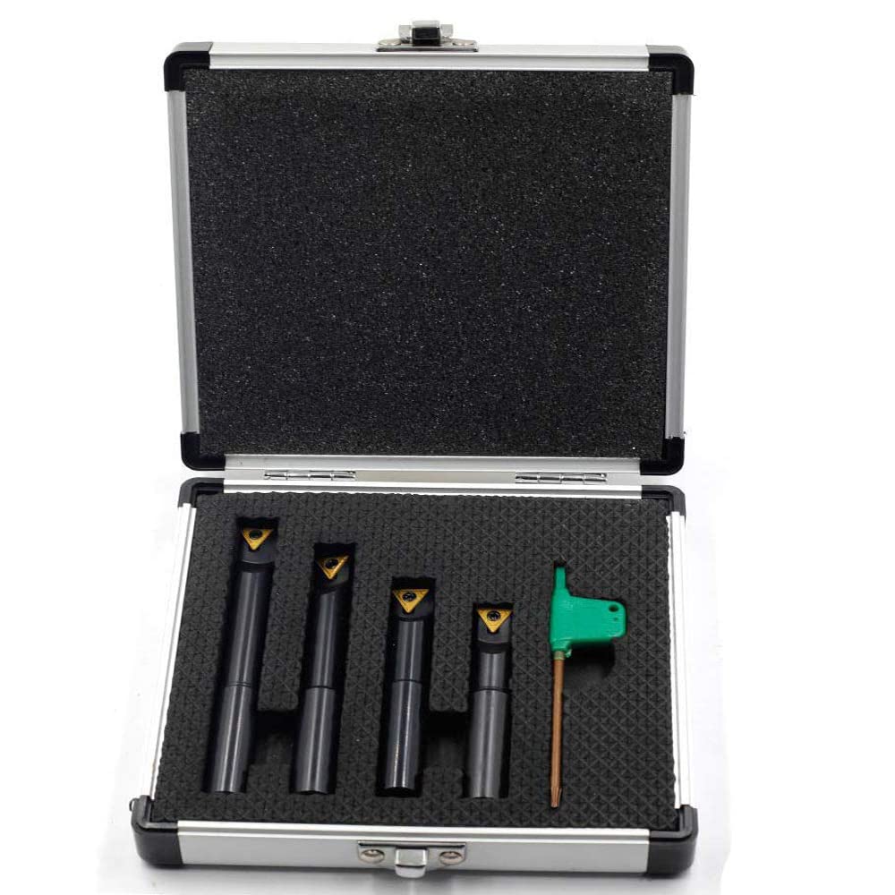 OSCARBIDE 1/2" Round Shank Boring Bar Set 4-Piece w/TCMT Inserts | TCMT21.51/TCM