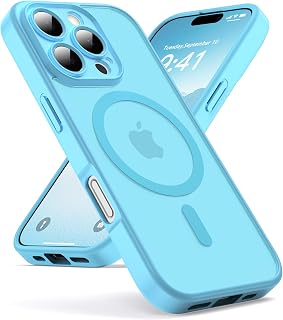 Oududianzi - Magnetic Case for iPhone 16 Pro Magsafe Case,Lightblue