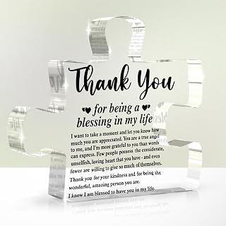 Acrylic Decorative Plaque Gift for Men Women Table Decor for Mom Dad Grandma Friends (Jigsaw0340)