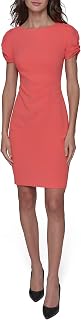 Karl Lagerfeld Paris Womens Puff Sleeve Mini Everyday Sheath DressCasual Dress