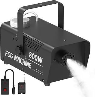 Dviuoa 800W Fog Machine, 3500CFM High Output Smoke Machine | Wireless & Wired Remote Control, Portable Fogger for Halloween, Weddings, Stage Effects, Indoor & Outdoor