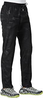 TBMPOY Men's Lightweight Hiking Trousers Breathable Sports Fishing Trousers with Zipper Pockets