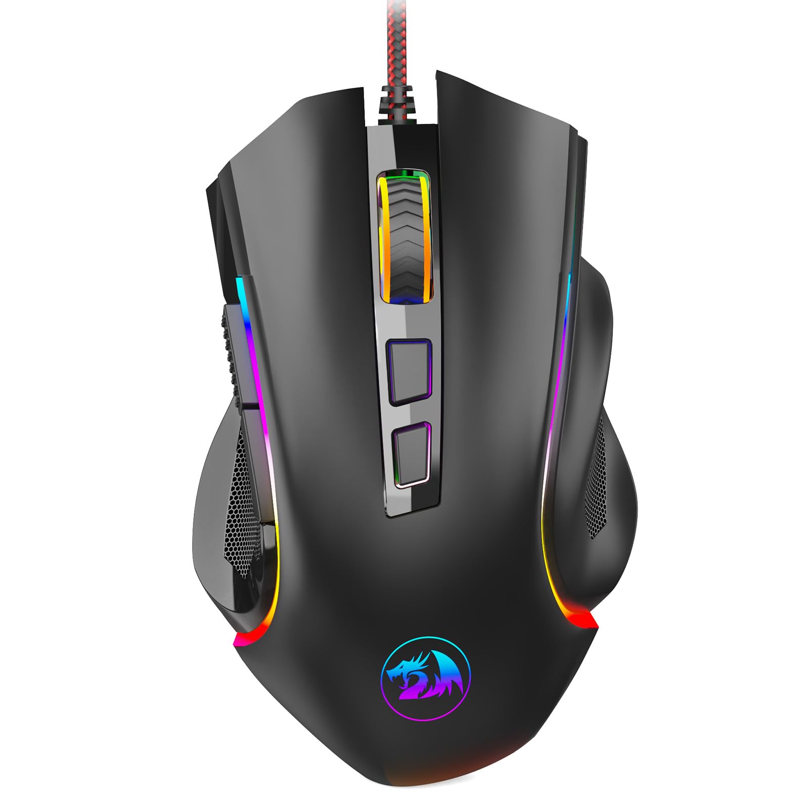 Redragon M602 Gaming Mouse, Ergonomic RGB Gaming Mouse Wired with 7200 Adjustabl