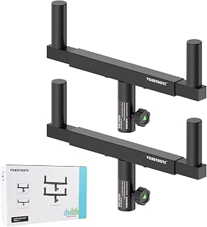 Vondynote Set of 2 Dual Speaker Mount Bar Speaker Pole Bracket Adjust Width | 35mm Pole Mount, Dual Speaker Mounting Fork, Dual Mount Speaker Bracket, Adjustable