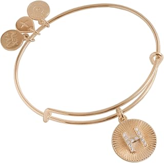 Alex and Ani Initial I Pave Starburst Texture Bangle