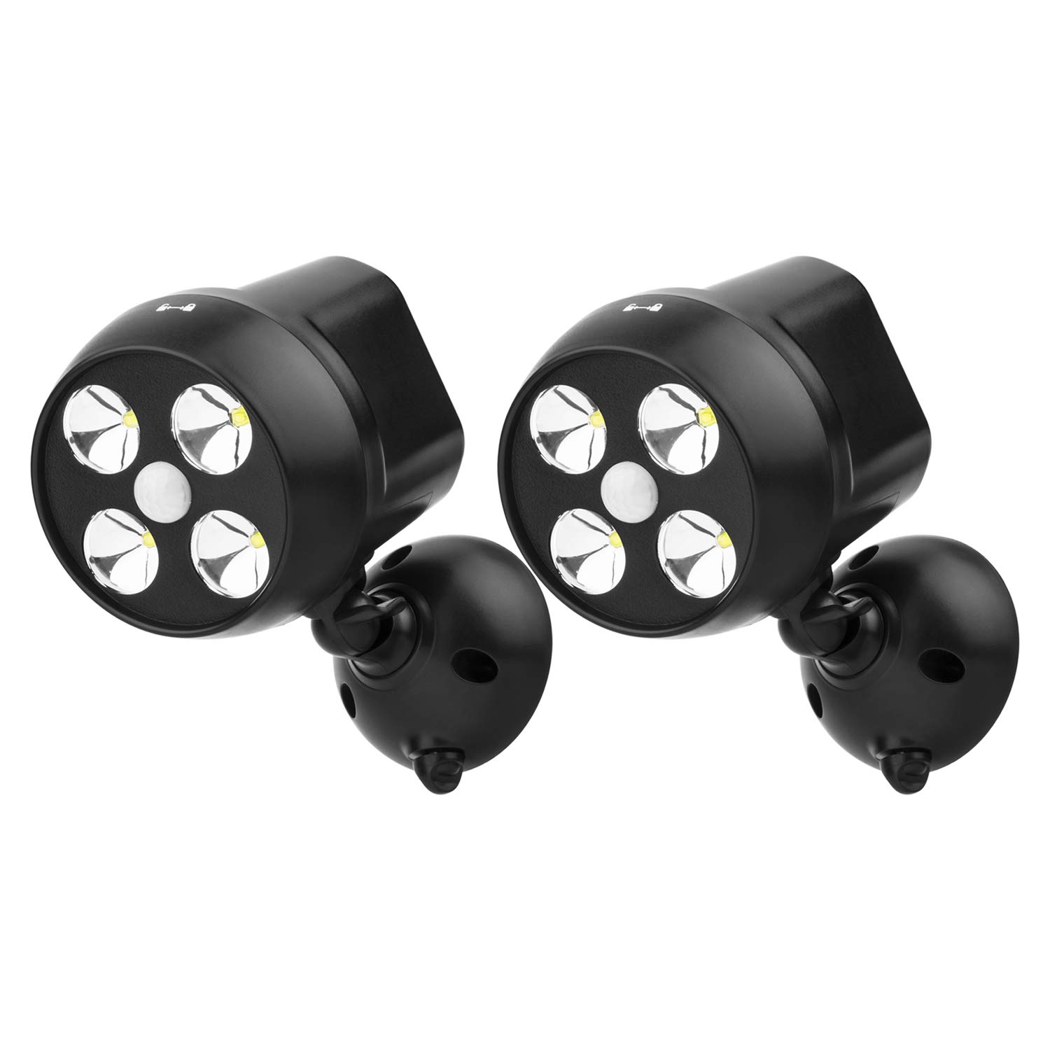 NICREW Battery Powered Outdoor Security Lights, 2 Pack, PIR Motion Sensor | Cove