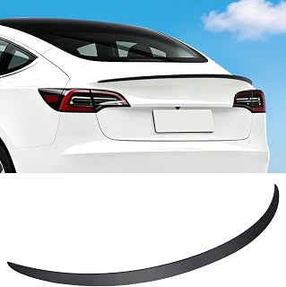 Xprite Rear Spoiler Compatible with 2017-2023 Tesla Model 3 Trunk Lip Wing | OEM-Style Fit, ABS Material, OEM Fit Sporty Design, Enhance Rear Appearance, No-Drill Easy Installation, Matte Black