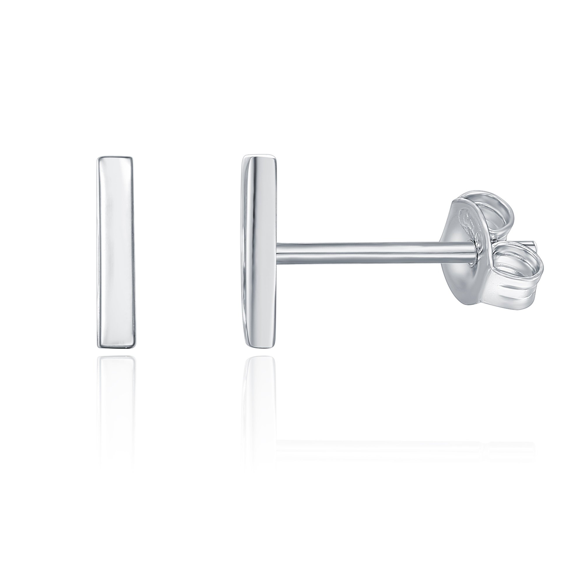 PAVOI 14k Gold Plated Ball Earrings for Women - 8mm (Rose), White Gold, No Gemst