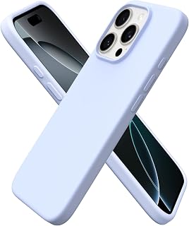 ORNARTO Cover for iPhone 16 Pro Silicone, Shockproof, Baby Blue