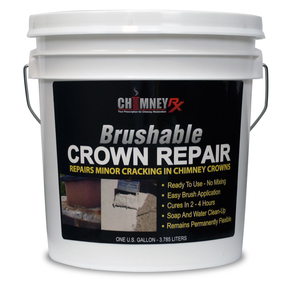 ChimneyRx 300014 Brushable Chimney Crown Repair – Elastomeric & Waterproof Coati