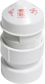 Oatey 39016 Sure-Vent 1-1/2 in. to 2 in. 160 Branch, 24 Stack DFU Air Admittance Valve with PVC Sch. 40 Adapter