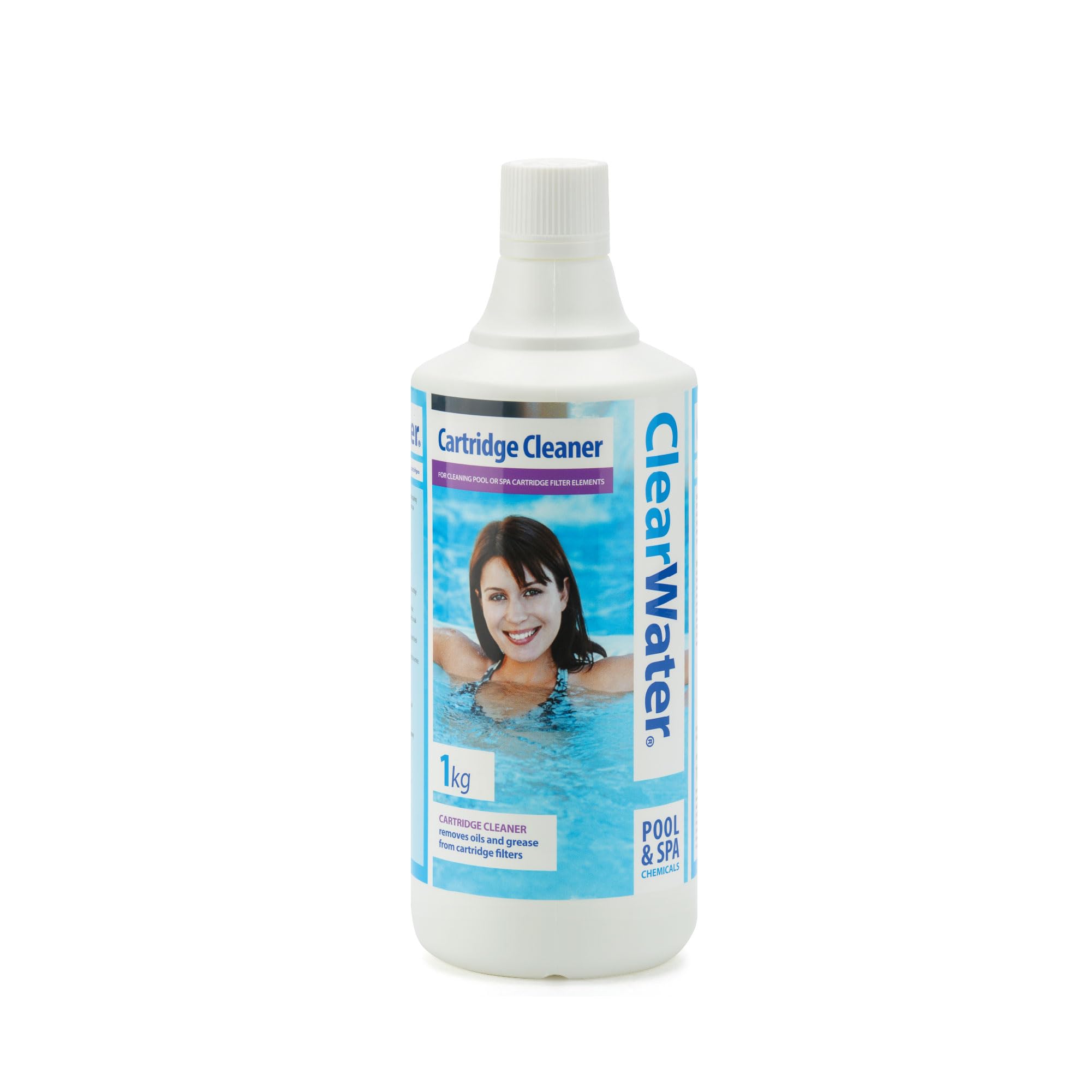 Clearwater Filter Cartridge Cleaner Hot Tub, Spa & Pool 800ml (1KG) | Removes Oi