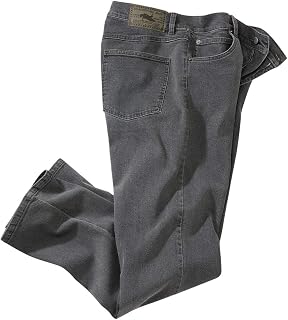 ATLAS FOR MEN - Straight Cut Jeans for Men UK - Zip Fly Stretch Fabric Comfort Regular Fit Mens Jeans - Small to Big and Tall UK Sizes 28-50