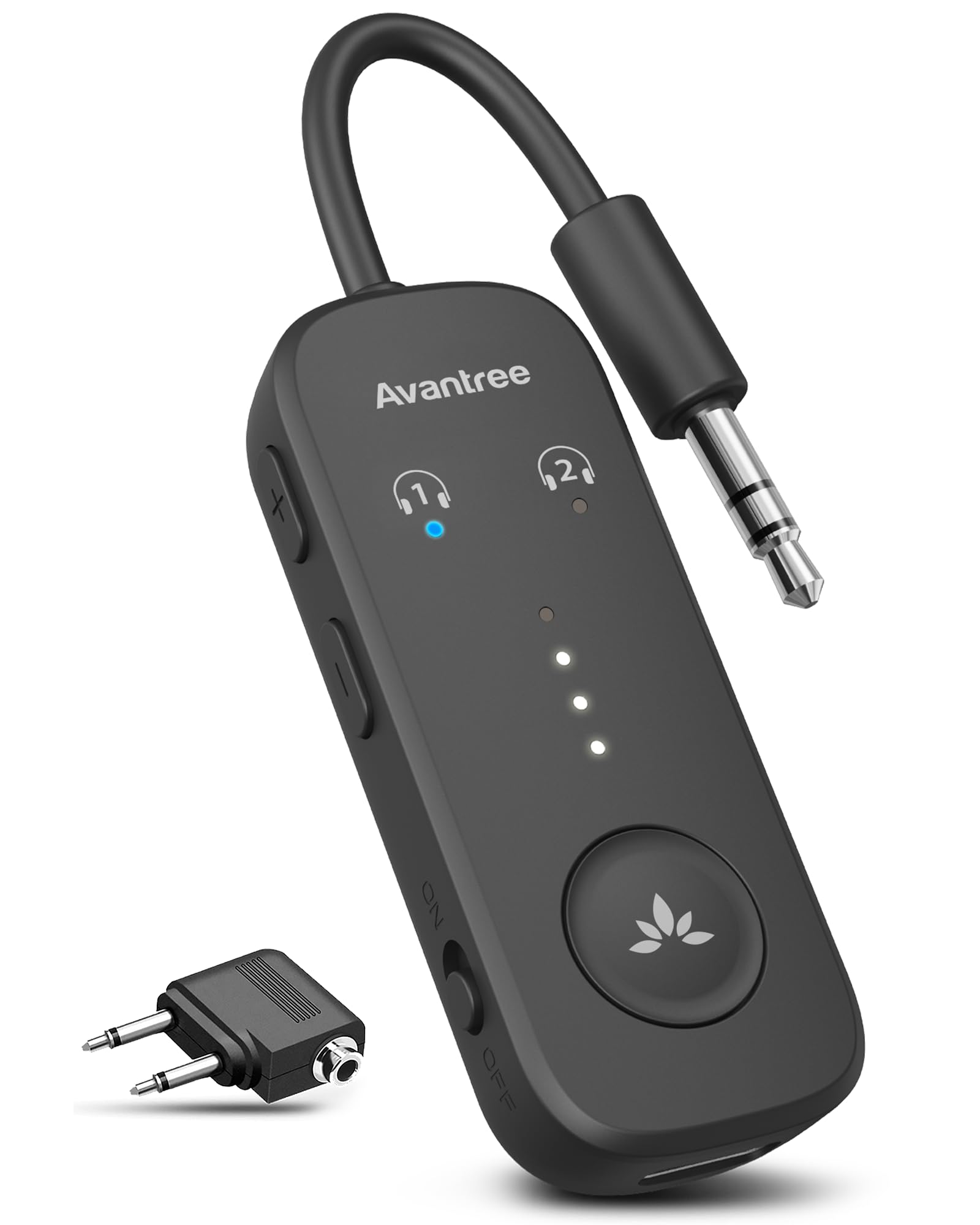 Avantree Relay - Airplane Bluetooth Adapter for 2 AirPods or Headphones | Qualco