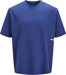 JACK & JONES Jcounion Men's Small Print Tee SS Crew Neck