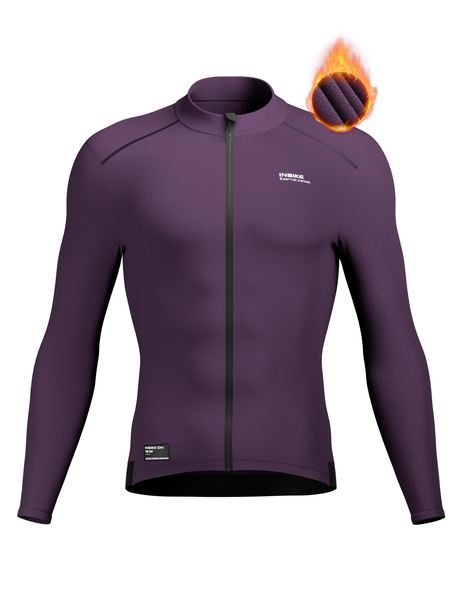 INBIKE Men's Cycling Jersey Thickened Fleece Jacket for Autumn and Winter Windpr
