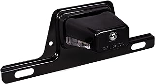 TRUE MODS Black LED Trailer License Plate Light w/Bracket Tag Lamp | Black, DOT FMVSS 108, SAE L, Steel Bracket Mount, Submersible, 12V DC, Universal, Tag Lamp, For Boat Trailer Car Truck