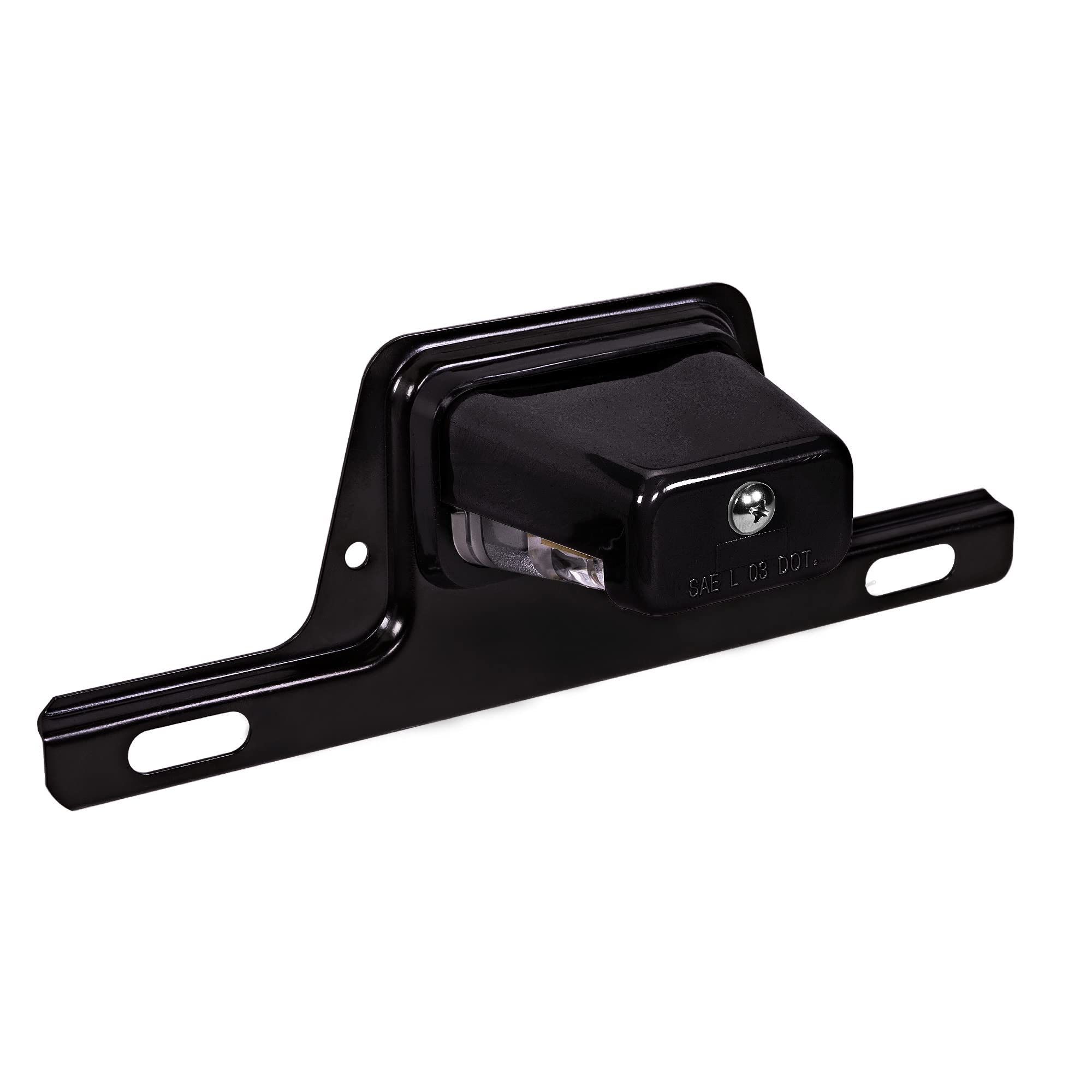 TRUE MODS Black LED Trailer License Plate Light w/Bracket Tag Lamp | Black, DOT 