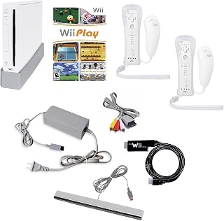 Wii Console Bundle (White) with Wii Play Game (2 Players) -Smart TV Ready (Renewed)