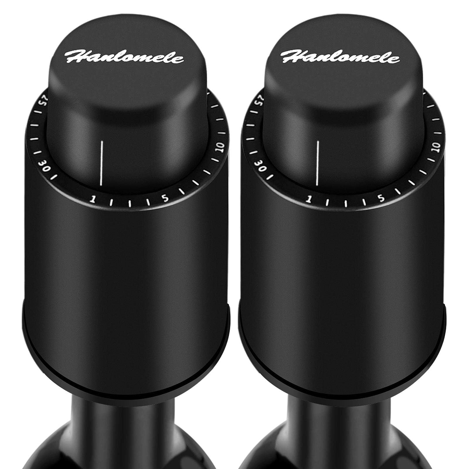 [2 PACK]Wine Bottle Stoppers, Reusable Wine Stoppers, Vacuum Wine Preserver with