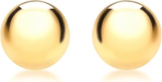 Amazon Essentials 9ct White and Yellow Gold Round Stud Earrings (previously Amazon Collection)
