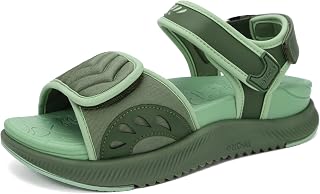 ONCAI Sandals Women Walking, Arch Support Hiking Sandals, Orthopedic Outdoor Insole for Plantar Fasciitis, Sports Platform Slides Woman with 3 Adjustable Straps Size 36-43