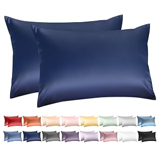 100% Cotton King Pillowcases Set of 2, Deep Dream 600 Thread Count Pillow Cases, 20x36 Inches, Super Soft and Breathable Envelope Closure (Navy Blue)