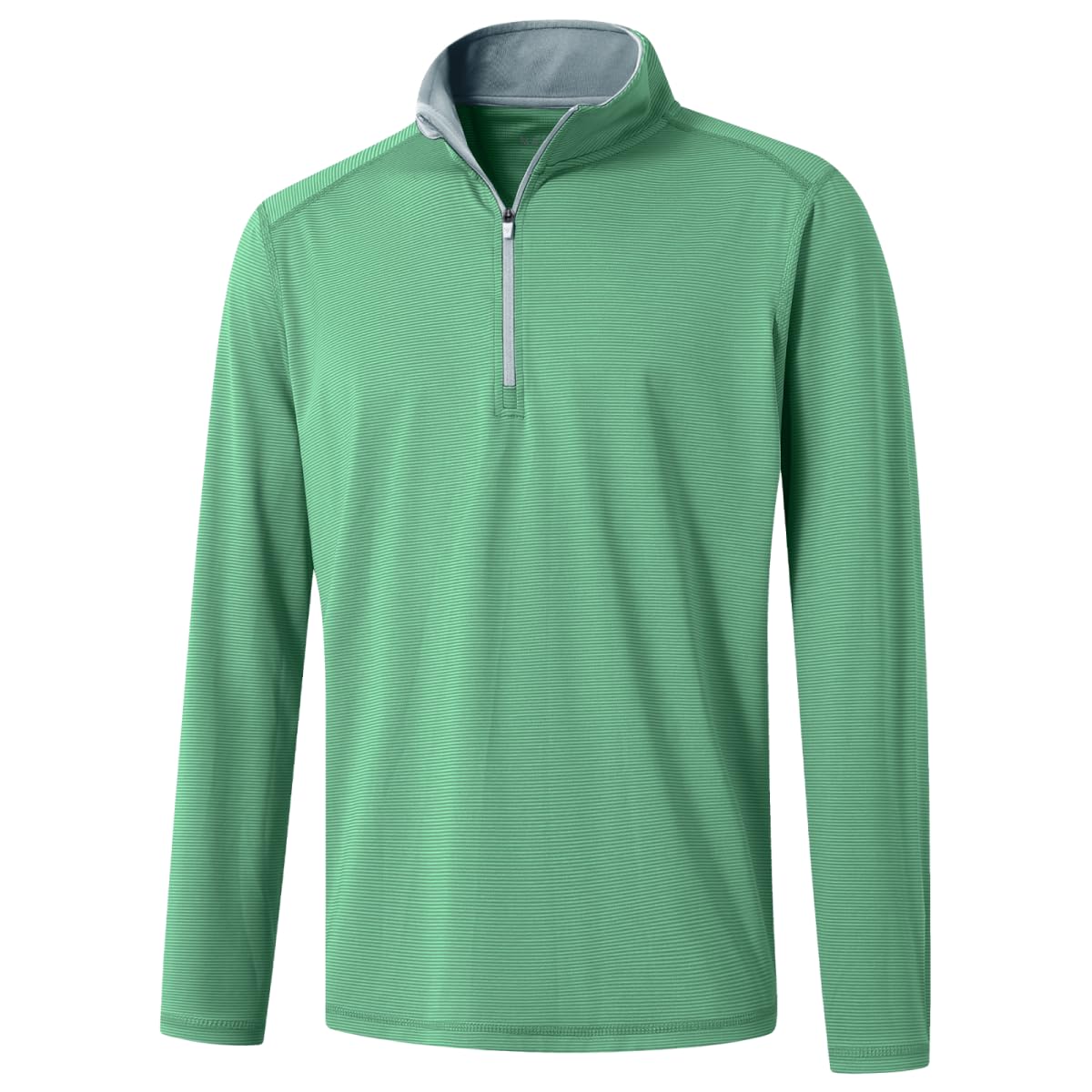M MAELREG Quarter Zip Pullover Men Performance Dry Fit Stripe Mock Neck Midlayer
