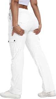 Womens Pants Casual Straight Leg Cargo Pants High Waisted Jeans for Women