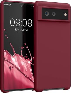 kwmobile Cover for Google Pixel 6 Case - Back Case for Smartphone in TPU Silicone - Rubberized Protection - Rhubarb Red